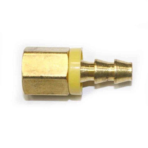 Interstate Pneumatics Easy Lock Brass Hose Fittings, Connectors, 1/4 Inch Push-Lock Barb x 1/4 Inch Female NPT End FL044